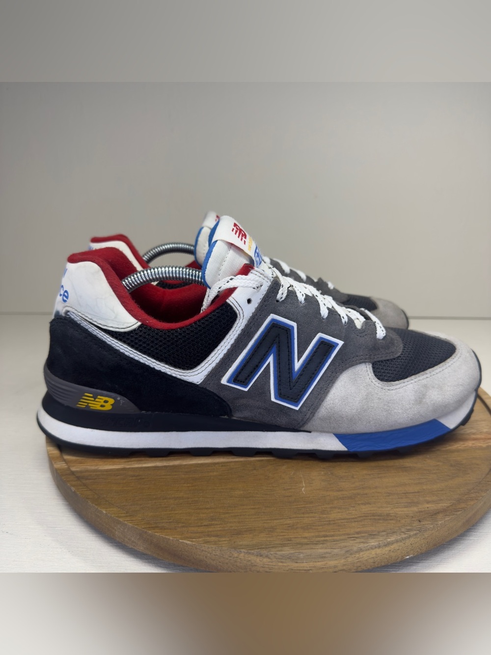 New Balance Mens 11.5D 574 Grey Royal Casual Classic Daily Sneaker ML574LB2